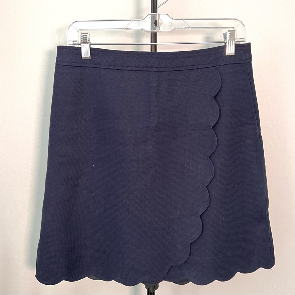 JCrew Scallop Mini A-Line Skirt